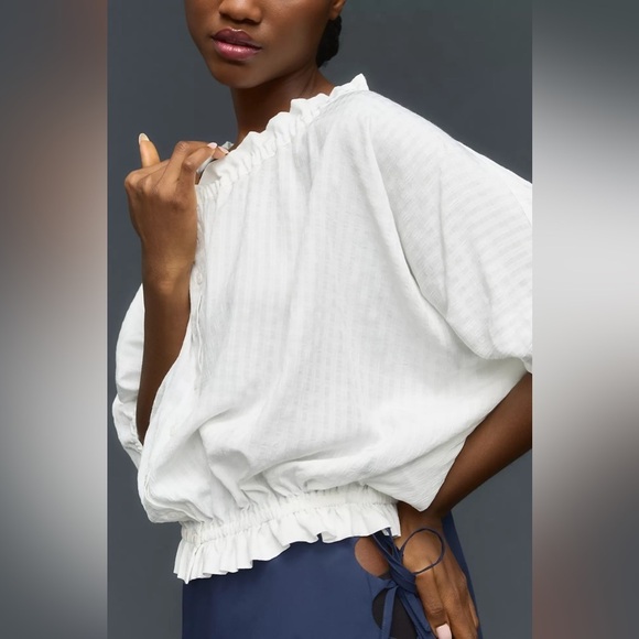 NWT Maeve Long-Sleeve Buttondown Blouse - Picture 3 of 4